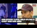 viral video gurugram man rescued from lift slaps security guard haryana news english news