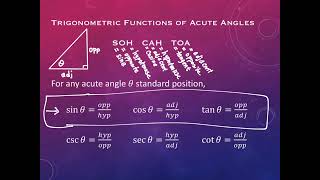 1.2 Right Triangle Trigonometry (part 1)