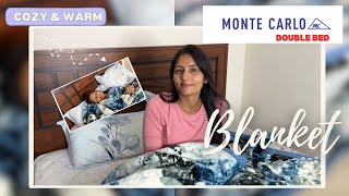 Monte Carlo 600 GSM double bed blanket Unboxing \u0026 Review || Myntra