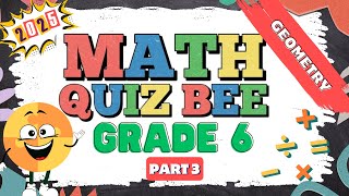 2025 Math Quiz Bee for Grade 6 | Quiz 3 | Geometry | Quiz by brainYs