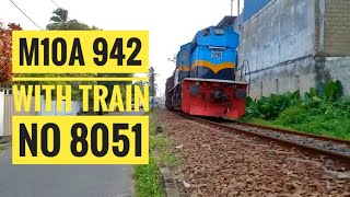 Express Train No 8051 [Beliatta-Maradana] Arriving at Ambalangoda Railway Station with ❤️M10A 942❤️