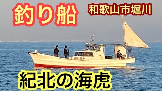 和歌山市釣り船海虎まもなく復活❗️ヤンマーDE40になって安定感抜群❗️波が被らない横揺れも少ない船速も早い❗️広々と釣りがしやすくなって復活❗️