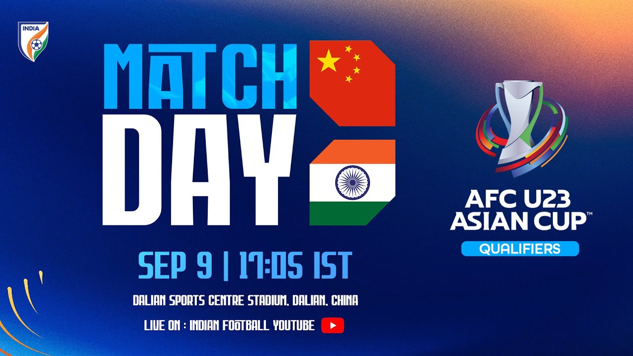 China Vs India | AFC U-23 Asian Cup 2024 Qualifiers | LIVE - YouTube