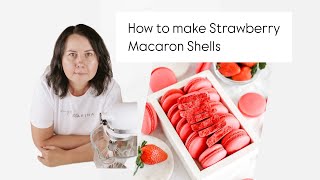 How to make Strawberry Macaron Shells