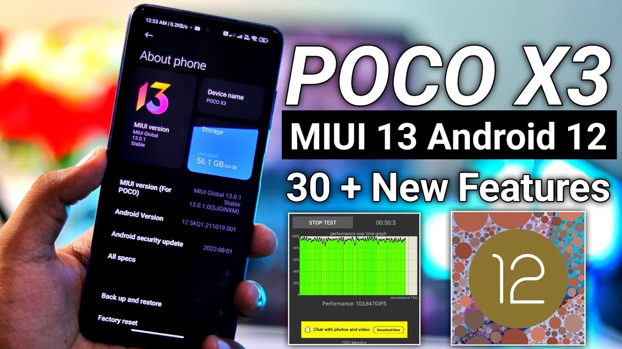 Poco X3 Miui 13.0.1.0 With Android 12 Indian Stable Update | Poco X3 30 ...