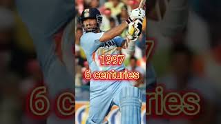 Sachin tendulkar international centuries in every year 1989 TO 2013 #cricshorts #shorts