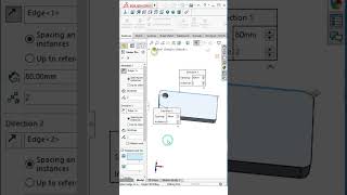 3D Linear Pattern #shorts #viralreels #shortsfeed #cadmonkeys #solidworks