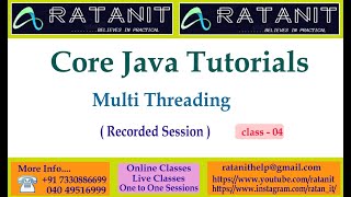 Core Java Tutorials || Multi Threading || by Mr.Ratan || class-04