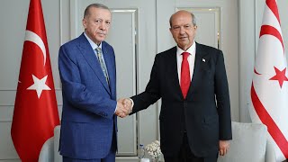 Cumhurbaşkanı Erdoğan, KKTC Cumhurbaşkanı Ersin Tatar ile görüştü