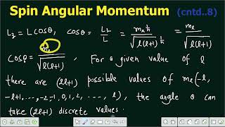 Lecture 23 | Space Quantization  of Orbital Angular Momentum | Example of l=2