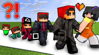 Cash Squid Game Font Man Life Cycle with Doll and Nico Soldier Guard - Minecraft Animation