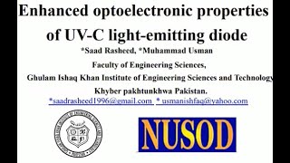 22LED09 Enhanced optoelectronic properties of UV-C light-emitting diode