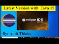 How to install Eclipse 2020-09 with Java JDK 15 on Windows 10