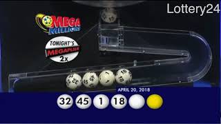 2018 04 20 Mega Millions Numbers and draw results