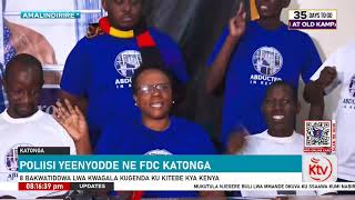 POLIISI YEENYODDE NE FDC KATONGA : 8 BAKWATIDDWA LWA KWAGALA KUGENDA KU KITEBE KYA KENYA