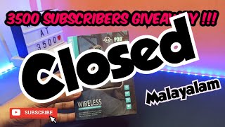 Closed - 3500 Subscribers Giveaway - Malayalam