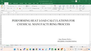 Performing heat load calculations for a chemical manufacturing process