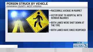 Woman struck by vehicle in Kanawha County