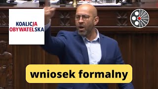 Jakub Rutnicki - Wniosek formalny