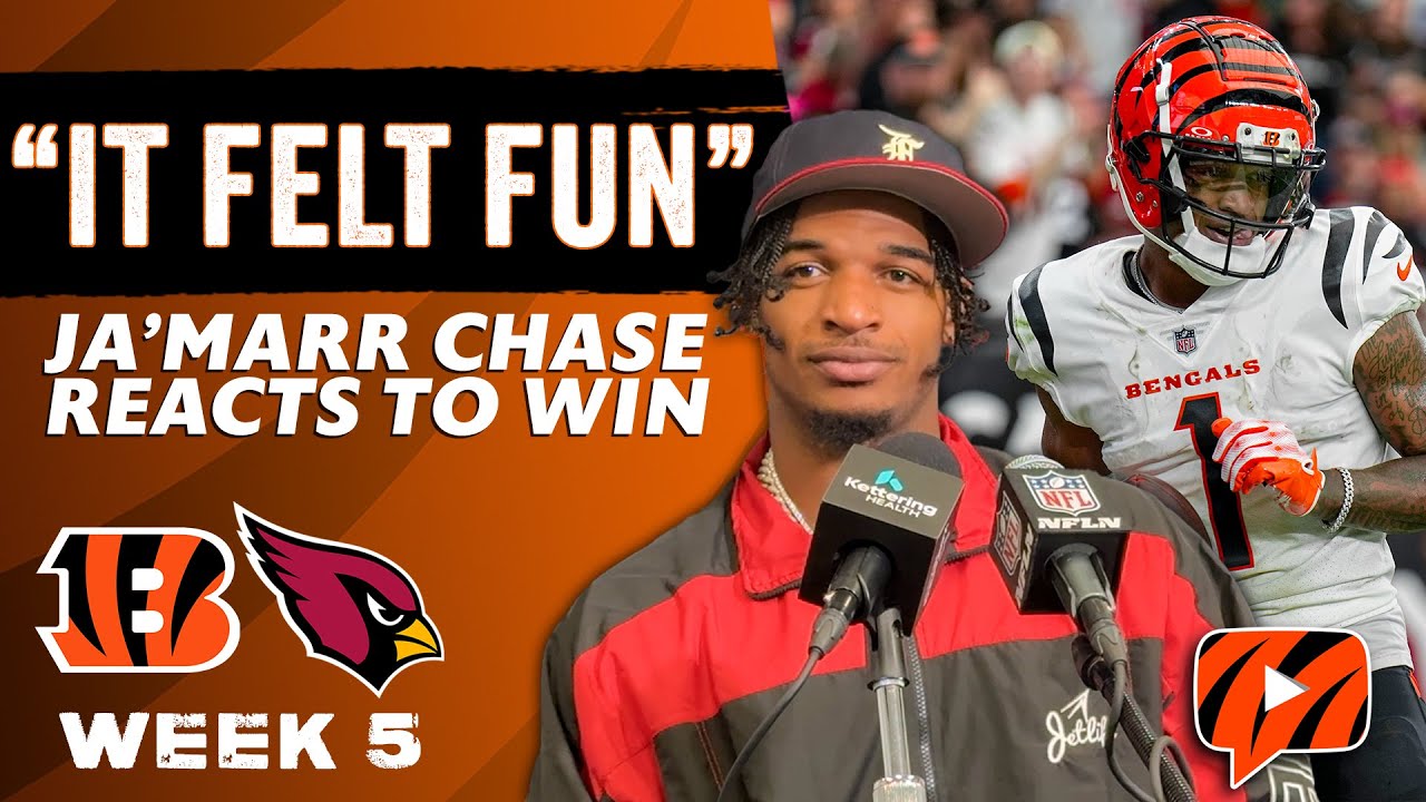 Ja'Marr Chase On Bengals’ Win Over Cardinals & Record-Setting Day | NFL ...