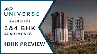 ANP Universe Pune, Balewadi | 4 BHK Sample Flat | 2, 3 \u0026 4 BHK | Costsheet \u0026 EBrochure link below👇