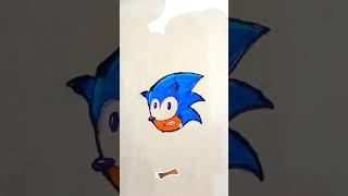 How to draw a sonic head #art #shorts #youtubeshorts #sonic #viral