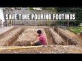 How We Pour Footings and set levels accurately