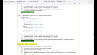 Daniel Liang Java Chapter 12 Multiple Choice Questions Part 3