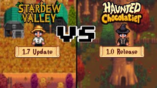 Which drops FIRST.. Stardew Valley 1.7 or Haunted Chocolatier 1.0?