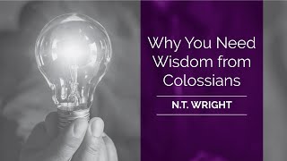 APOSTLE PAUL: Why You Need Wisdom from Colossians  - Biblical Study w/ Professor N.T. Wright