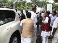 Telangana BJP President Dr K Laxman with Harish Rao