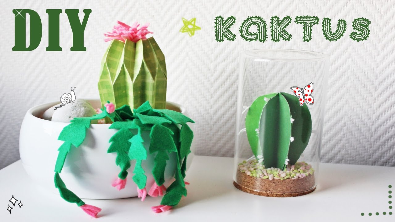 Diy Superfin Kaktus Dekoration Cactus Youtube
