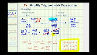 Ex 2: Simplify Trigonometric Expressions