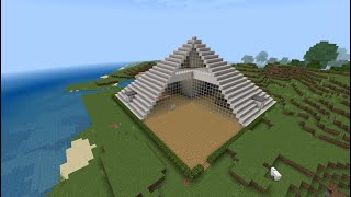 Minecraft Education | How to build Pymarid house by makecode