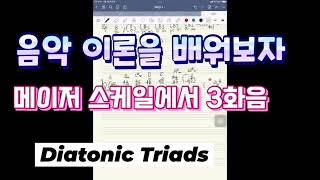 음악이론 Lesson 7 메이져 스케일에서 3화음 ( Diatonic Triads ) Training for Music Theory #Triads #3화음 #chord