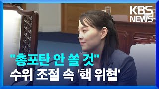 김여정 “남측 향해 총포탄 안 쏠 것”…‘수위 조절 속 핵 위협’ 이유는? / KBS  2022.04.05.