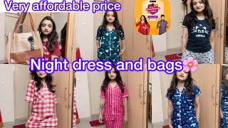 Feeding friendly night dress 👗 bags at very affordable price🌸meesho blockbuster sale 🌸upto80% off