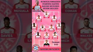 Rumour formation starting eleven Bayern Munchen musim 2023-2024🔥Harry Kane dkk #summertransfer2023
