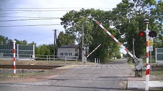 Spoorwegovergang Nowe Kutnowskie (PL) // Railroad crossing // Przejazd kolejowy