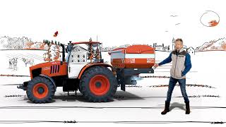 Tractor Implement Management (TIM) with a Kubota tractor and disc spreader (EN) | #Kubota 2025