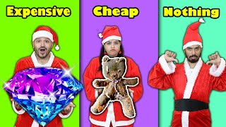 Cheap Vs Expensive Vs Nothing Gift Challenge | Christmas Special Challenge | Hungry Birds