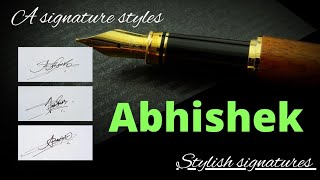 Abhishek name signature style | A name signature style