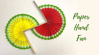 DIY PAPER HAND FAN / Paper Crafts For School / Paper Craft / Easy kids craft ideas / Paper Craft New