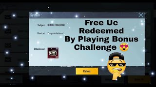 PUBG MOBILE | Redeemed Uc from Bonus Challenge for free🥳🤩😎 #short #Youtubeshort