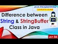 L56: Difference between String and StringBuffer Class in Java | Java Programming Lectures Hindi