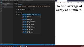 PHP Questions | Find average of array