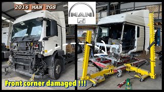 2016 MAN TGS front end repair, cabin repair