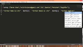 PHP Tutorial 5- Array (Video Lecture)
