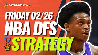 NBA DFS PICKS: DRAFTKINGS & FANDUEL DAILY FANTASY BASKETBALL STRATEGY | TODAY FRIDAY 2/26
