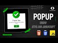 How to Make a Popup using HTML CSS JavaScript | HTML CSS JavaScript Project